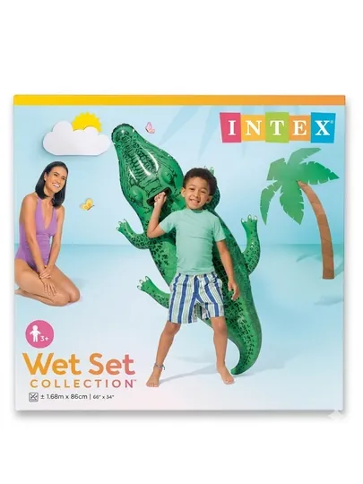 Надувной плавательный матрас Intex, игрушка для бассейна для детей — GIFTYOU-INTEXMATRAS-БИРЮЗ