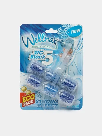 Блоки для туалета Wellnax океан, 2 х 57 г