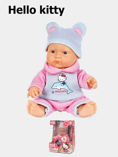 Интерактивная кукла Карапуз Hello Kitty, 24 см, ​HELLO KITTY смеется и болтает