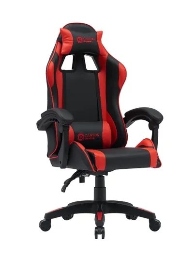 Игровое компьютерное кресло Canyon Core SGCH2, экокожа, подушки мягкие подлокотники 120 кг — GGMARKT-CNESGCH2W-КРАСН