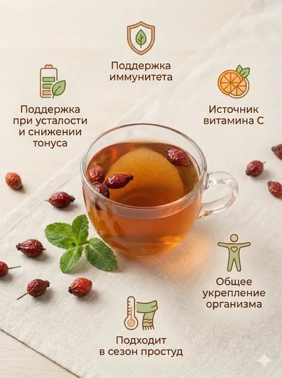 Шиповник сушёный цельный 250гр, натуральный, для чая и настоев, без добавок