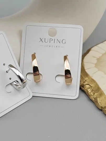 Кольцевые серьги для девочек и женщин, Xuping — 1001PRT-XUPINGK-КОРАЛЛ