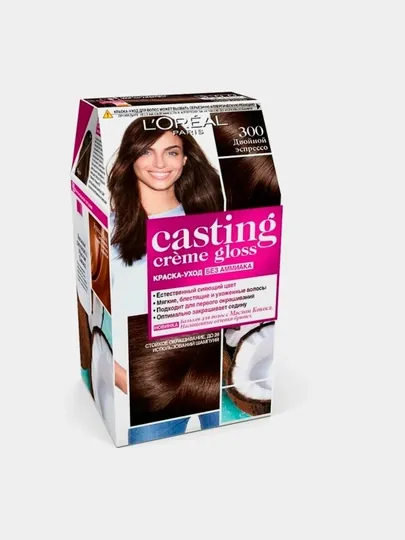 КРАСКА ДЛЯ ВОЛОС L'OREAL CASTING CREME GLOSS ДВОЙНОЙ ЭСПРЕССО ТОН 300