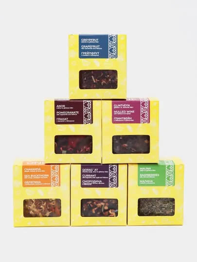 Fruteabar ONE Fruit & berry tea collection. Набор из 6 видов чайных купажей, 240г
