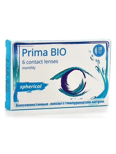 Контактные линзы OKVision Prima Bio spherical, Ежемесячные, гидрогелевые /8,6/14,2, 6 шт