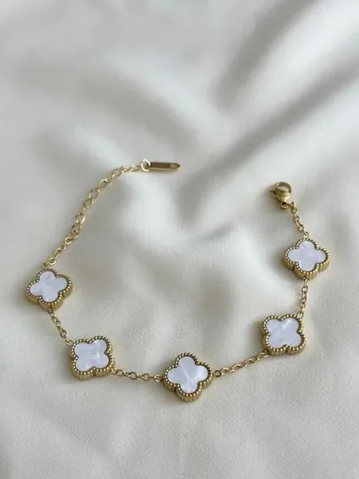 Браслет Van Cleef для женщин и девушек — не темнеет, цвет не меняется