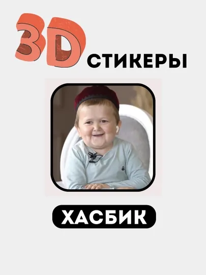 Стикеры на телефон 3D "Хасбик"