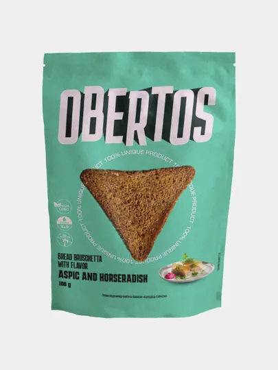 Гренки пшенично-ржаные Obertos со вкусом холодца с хреном 100 г