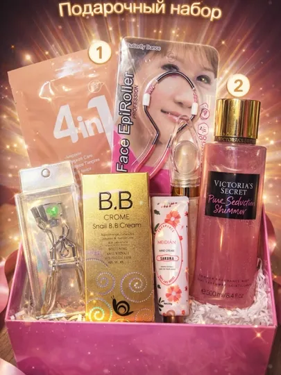 Подарочный набор косметики: BB крем, спрей Victoria’s Secret, маска, крем эпиятор 7 В 1
