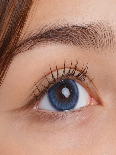 CRYSTAL BLUE -6.00 Контактные линзы для зрения, голубые, BC 8.6, DIA 14.5, 12 месяцев