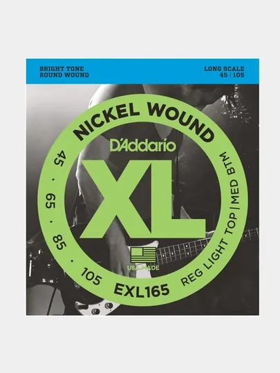 Струны для бас-гитары D'addario XL165, 45-105