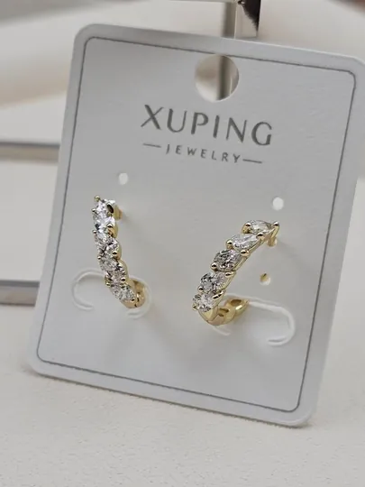 Женские серьги золотого цвета, бренд Xuping — JEWELRI-XUP002-ПЕСОЧ