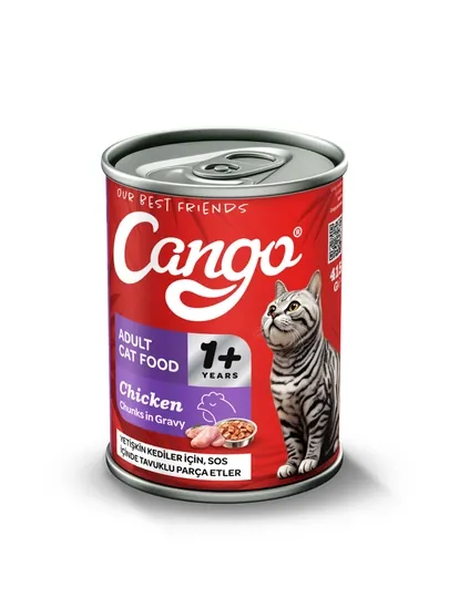 Влажный корм Cango для взрослых кошек с курицей в соусе, 415 г