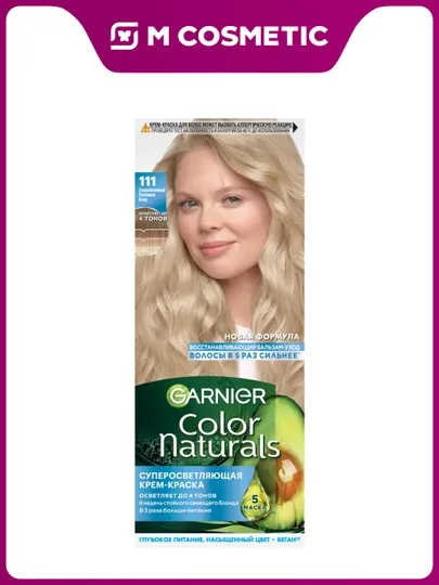 COLOR NATURALS Краска для волос №111 Сильный осветляющий платиновый блонд