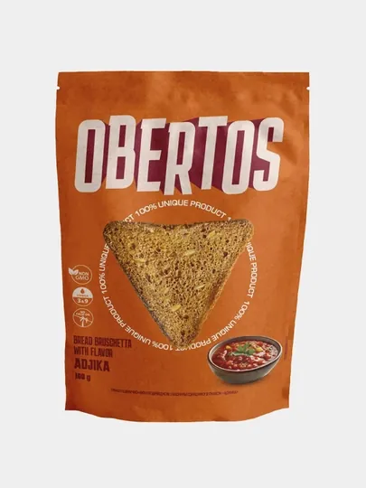 Гренки пшенично-ржаные Obertos со вкусом аджика 100 г — 969-OB5