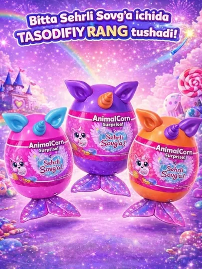 Игрушка-сюрприз AnimalCorn Magic Surprise, волшебный единорог в капсуле