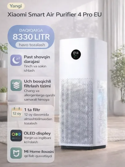 Очиститель воздуха Xiaomi Smart Air Purifier 4 Pro EU