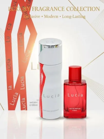 Парфюмерный набор Lucia для женщин, духи Lucia 100 мл, дезодорант Lucia