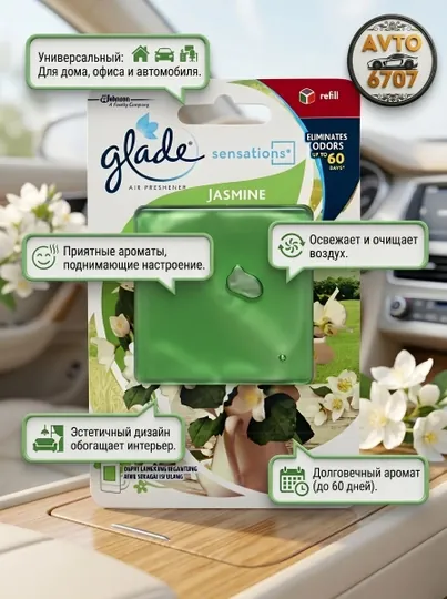 Освежитель воздуха Glade ароматизатор, приятный аромат для дома и авто