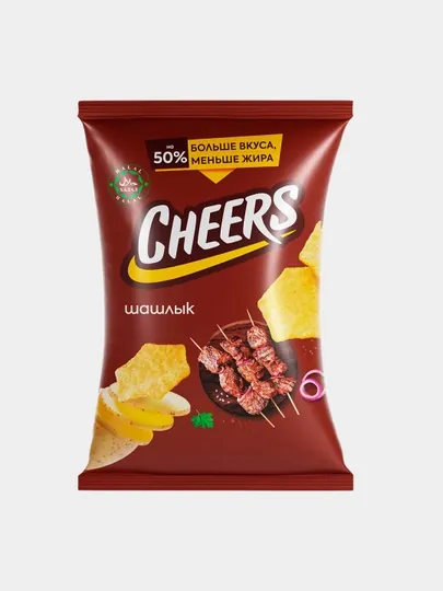 Картофельные чипсы CHEERS со вкусом Шашлык, 210 гр