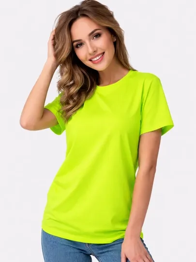 Женская футболка, OVERSIZE, с принтом, 100% хлопок — MYSHOOP-OVER-САЛАТ-M