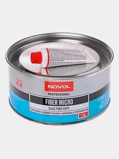 Novol Шпатлевка Fiber Micro 1 Кг + 25 г со стекловолокном отвердитель Betox-50pc
