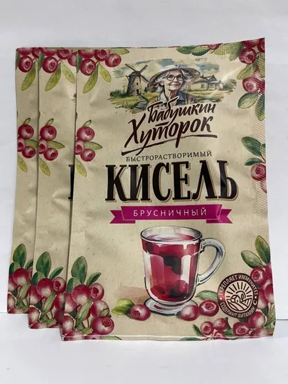 Кисель порошок Бабушкин Хуторок, брусника саше, 30 г