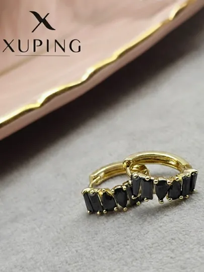 Серьги для девочек и женщин, Xuping — 1001PRT-XUPINGF-ЧЕРН