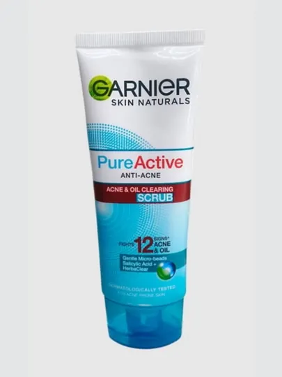 Garnier Pure Active Scrub — очищающий скраб для лица, 100 мл