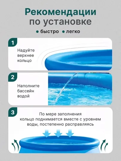 Надувной бассейн Intex 28101 Easy Set, 305 * 76 см, 3853 л — INTEXN1-БАССЕЙН-ЛАЗУР