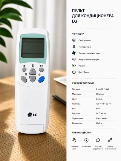 Пульт дистанционного управления для кондиционера LG