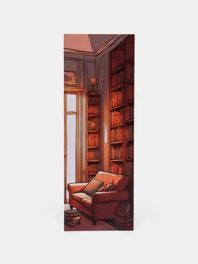 Бумажные закладки для книг, учебников, ежедневников Эстетика, Библиотека, Книги — ZAKLAD2-ЧИТАТЕЛ1-ЛАЙМ