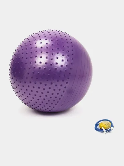 Мяч для фитнеса и йоги пол шипом, Fitball, с насосом, 75-85-95 см