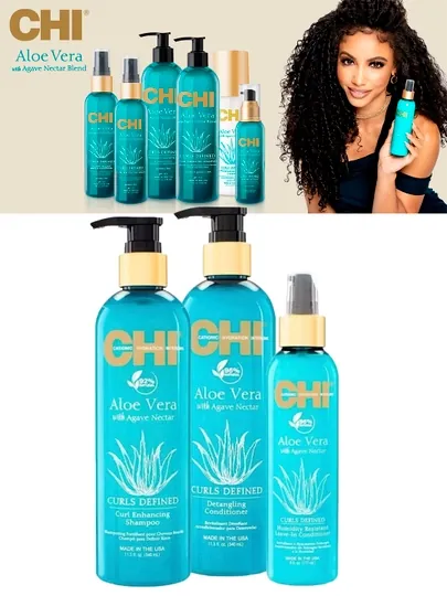 Линия ухода за кудрявыми и вьющимися волосами CHI ALOE VERA