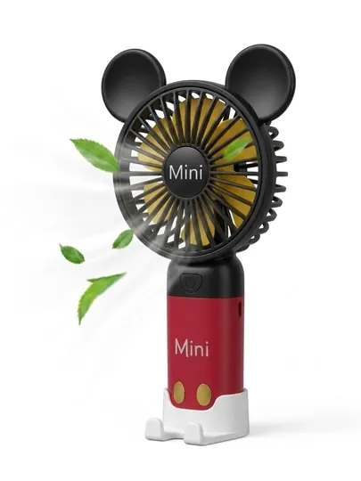 Портативный мини вентилятор с увлажнителем и подставкой для телефона, USB — GIFTYOU-MINALL-КРАСН