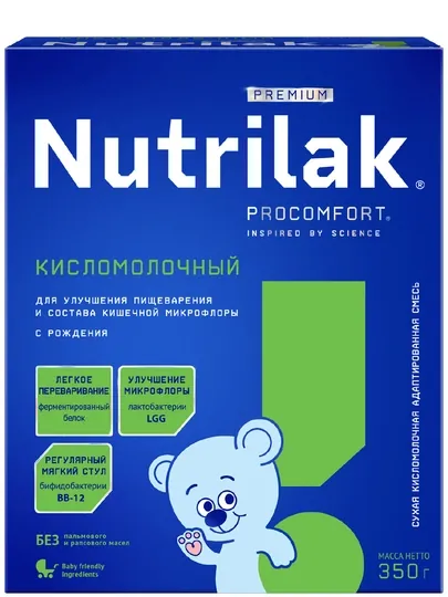 Сухая адаптированная смесь Nutrilak Premium, кисломолочный, 350 гр