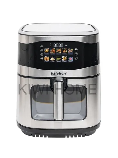 Аэрогриль электрический KITCHEN, фритюрница для готовки без масла, 12-14л, 3000 Вт, 2 тэна — BNK7633-AEROGRILKITCHEN-СЕРЕБРН