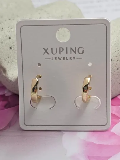 Женские серьги золотого цвета, бренд Xuping — JEWELRI-XUP002-ЛЕДЯН