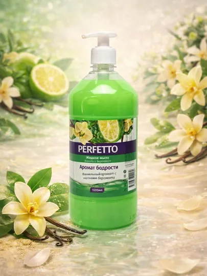 Жидкое мыло Perfetto, vanilla&bergamot, 1 л