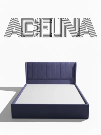ADELINA — двуспальная кровать, кровать для взрослых, большая кровать — LOFTFUR-ADELINA-ТЕМНСИН-teri