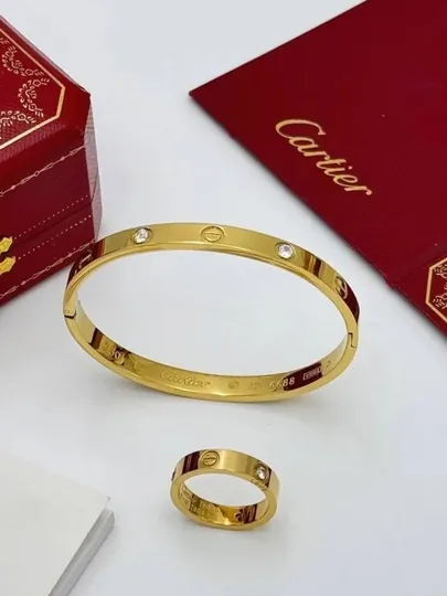 Xuping Cartier Clash, набор из браслета и кольца — XUPINGC-CARTIER1-ЗОЛХАКИ-19