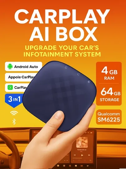 Беспроводной карплей адаптер андроид CarPlay Ai Box, 4,64 Гб