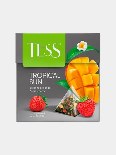 Чай зеленый TESS TROPICAL SUN, 1,8 гр х 20 пирамидок