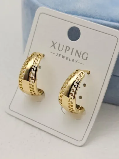 Золотого цвета серьги для женщин, бижутерия, Xuping — LESHOES-XUP002-КОРРОЗ
