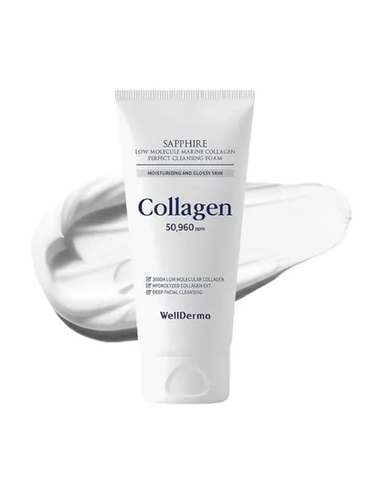 Очищающая пенка с морским коллагеном WellDerma Collagen Cleansing Foam, увлажнение