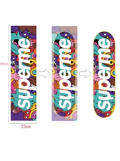 Шкурка для скейтборда в стиле Nike Supreme и Cat Supreme