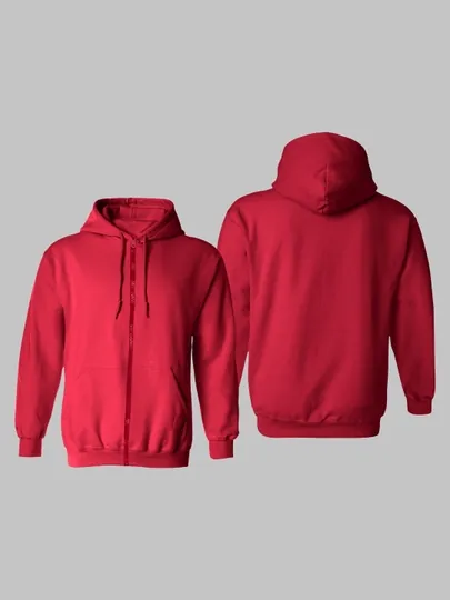Зип-худи, оверсайз, унисекс — EXLSHOP-ЗИПХУДИ-КРАСН-M