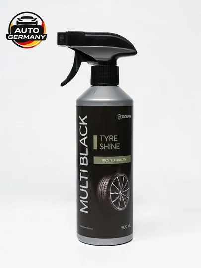 MULTIBLACK TYRE SHINE — чернитель для шин по немецкой технологии 500 мл — HAMKERK-MULTIBLACKBALON500ML