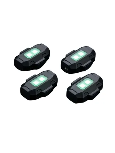 LED стробоскоп для авто и мото, 4 шт, магнитный, USB зарядка