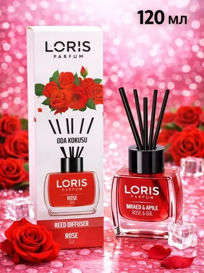 Аромадиффузор для дома Loris Parfum Rose (Роза), 120 мл